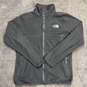 The North Face Men's Full Zip Fleece Jacket Black Size Small S Regular Fit